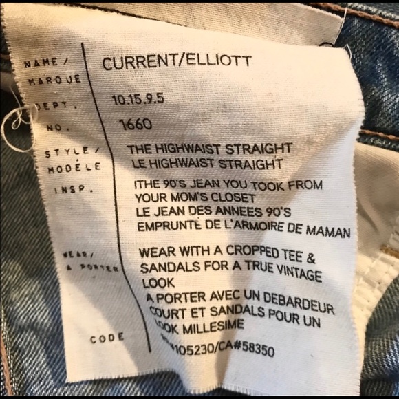 Current/Elliott Distressed Denim Light Wash Jeans - Picture 6 of 7